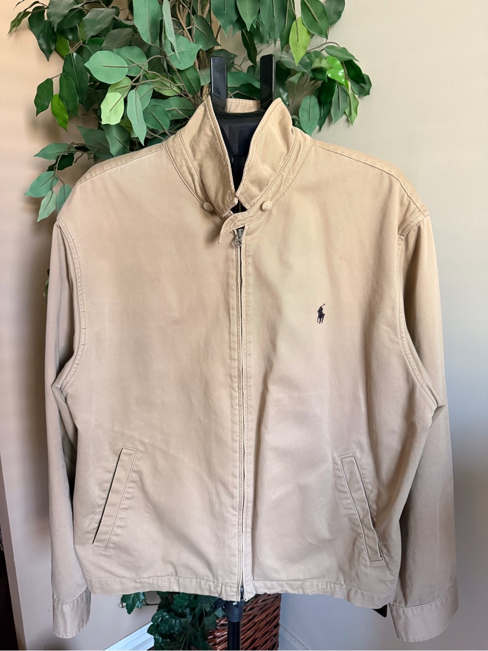 Polo Ralph Lauren Men’s XXL Khaki Tan Full-Zip Jacket